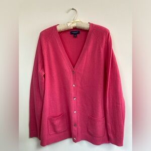 Pink Cashmere Cardigan Sweater - Lands’ End